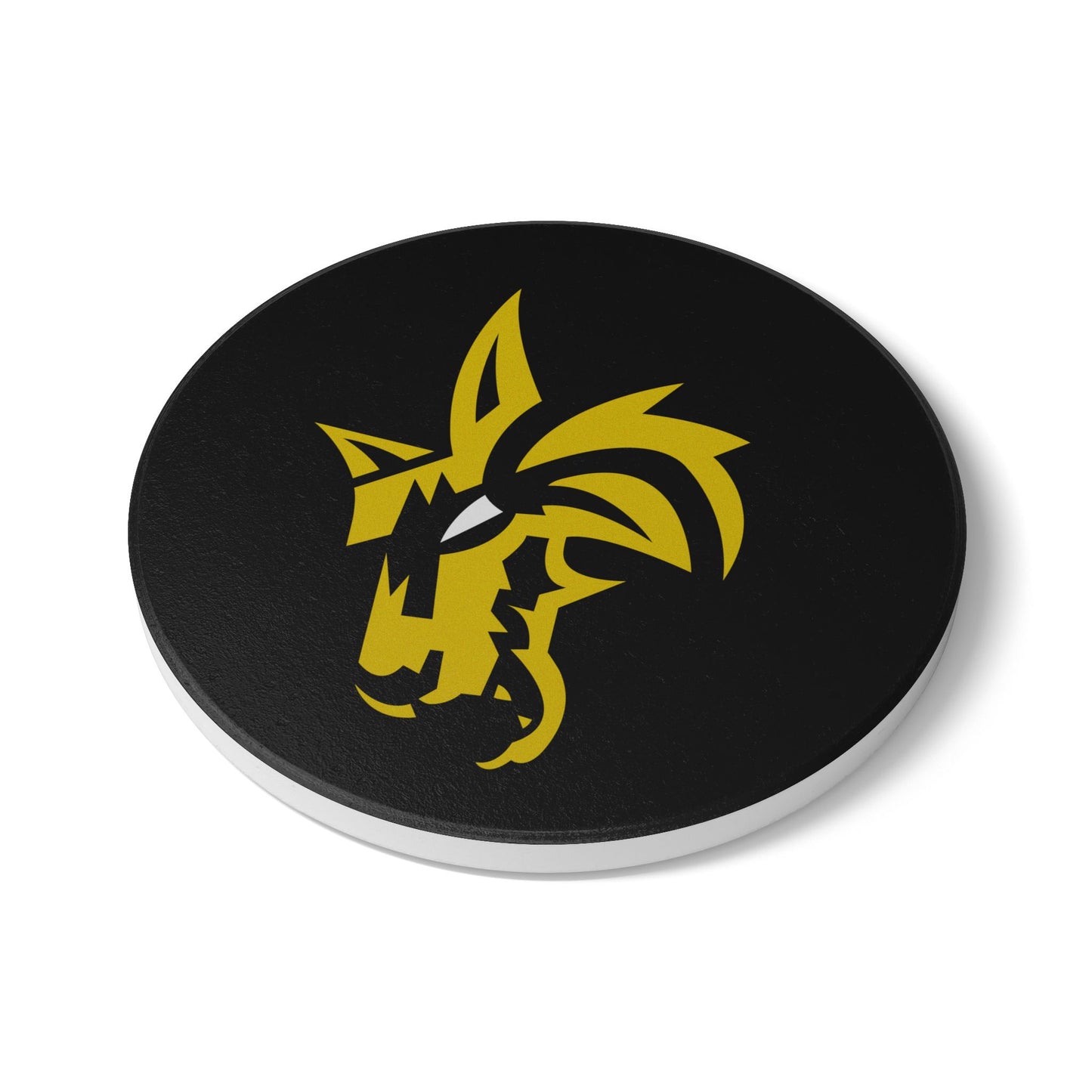 Lunar Wolf Gold Emblem Coaster